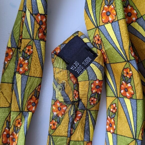 Vintage Italian Silk Tie Ties Set Of 2 - Picture 8 of 8